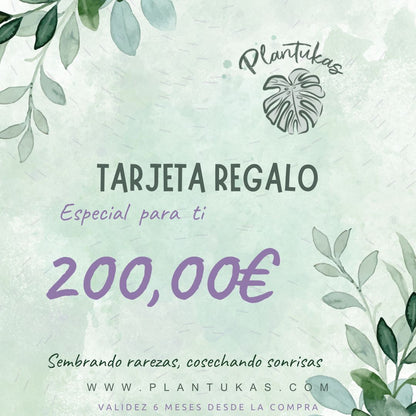 Tarjeta Regalo de Plantukas